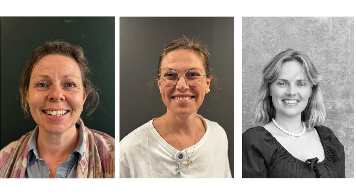 Louise Munk, vicechefjordemoder, (t.v.) Nanna Pagh, supervisor (KJS), og Ditte Marie Ibsen, direktør i OasiCare (t.h.)